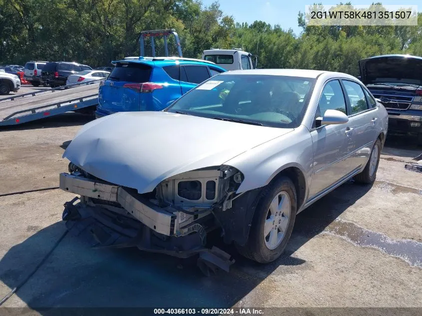 2008 Chevrolet Impala Lt VIN: 2G1WT58K481351507 Lot: 40366103