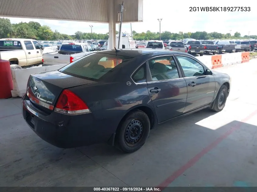 2008 Chevrolet Impala Ls VIN: 2G1WB58K189277533 Lot: 40367822