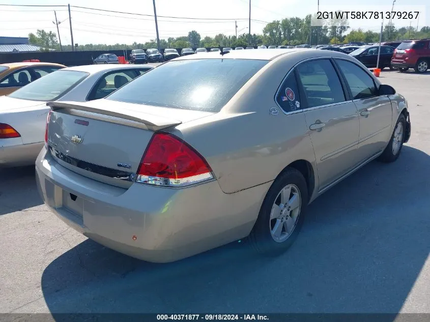 2008 Chevrolet Impala Lt VIN: 2G1WT58K781379267 Lot: 40371877