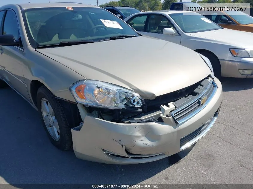 2008 Chevrolet Impala Lt VIN: 2G1WT58K781379267 Lot: 40371877