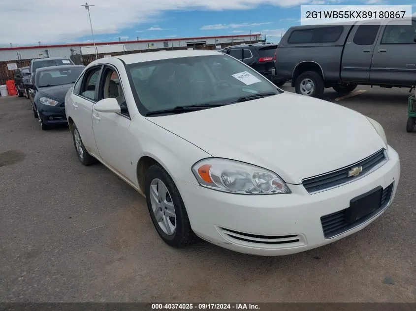 2008 Chevrolet Impala Ls VIN: 2G1WB55KX89180867 Lot: 40374025