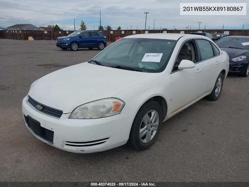 2008 Chevrolet Impala Ls VIN: 2G1WB55KX89180867 Lot: 40374025