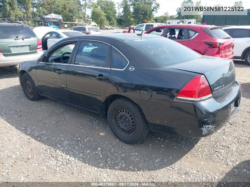 2G1WB58N581225122 2008 Chevrolet Impala Ls