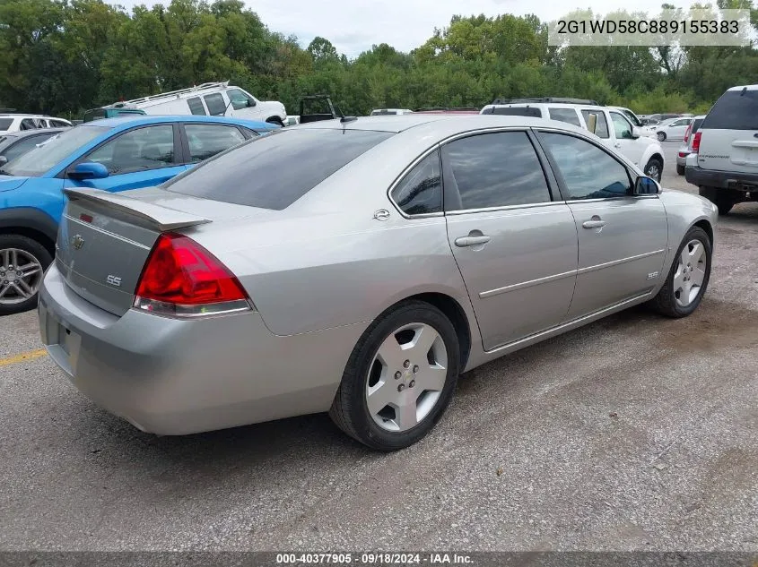 2008 Chevrolet Impala Ss VIN: 2G1WD58C889155383 Lot: 40377905