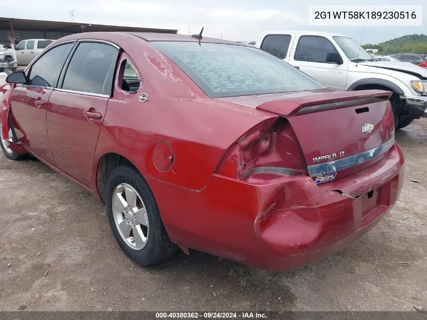 2008 Chevrolet Impala Lt VIN: 2G1WT58K189230516 Lot: 40380362