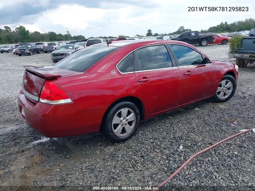 2008 Chevrolet Impala Lt VIN: 2G1WT58K781295823 Lot: 40386168