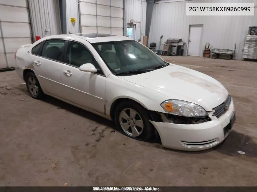 2G1WT58KX89260999 2008 Chevrolet Impala Lt