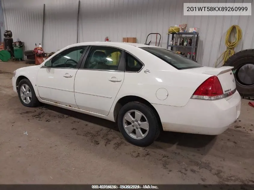 2008 Chevrolet Impala Lt VIN: 2G1WT58KX89260999 Lot: 40394616