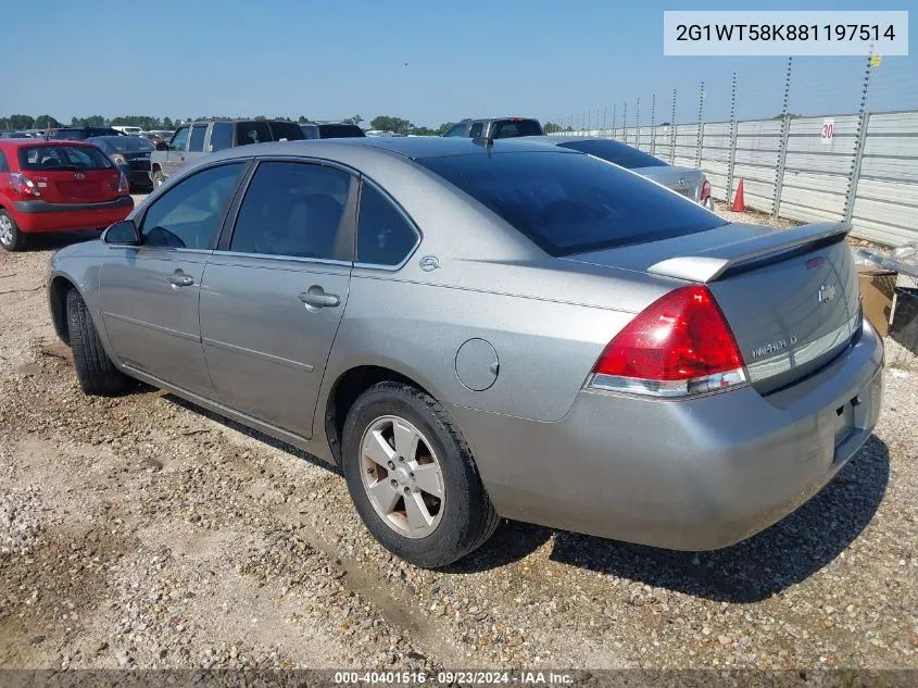 2G1WT58K881197514 2008 Chevrolet Impala Lt