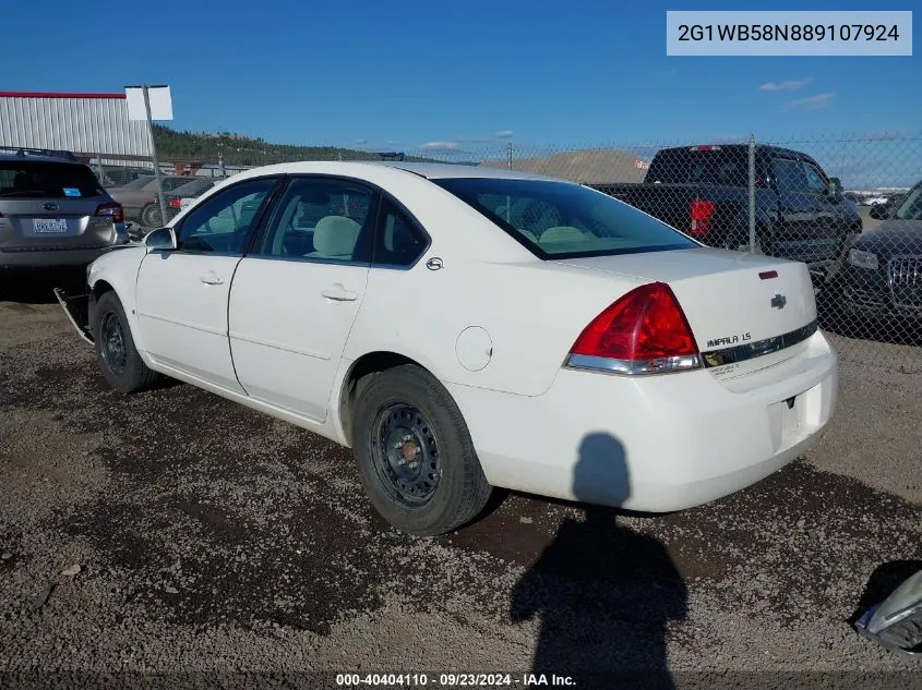 2G1WB58N889107924 2008 Chevrolet Impala Ls