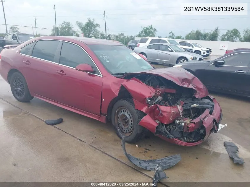 2G1WV58K381339584 2008 Chevrolet Impala Lt