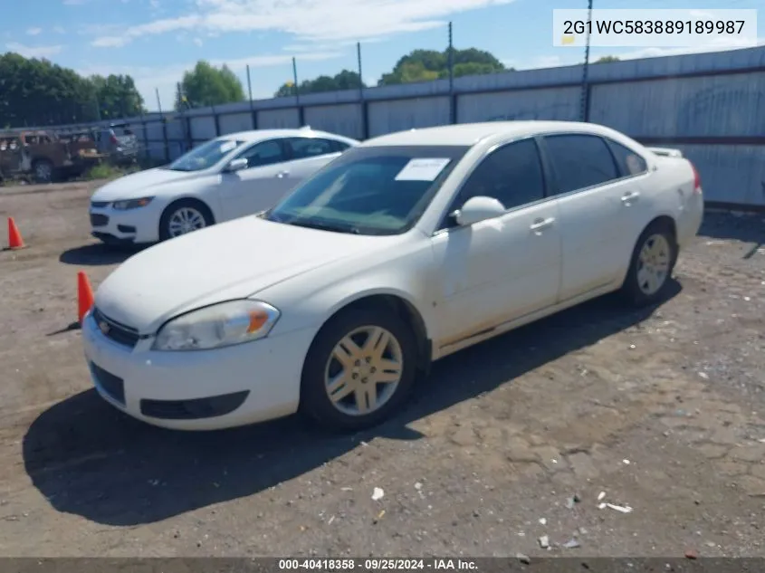 2008 Chevrolet Impala Lt VIN: 2G1WC583889189987 Lot: 40418358