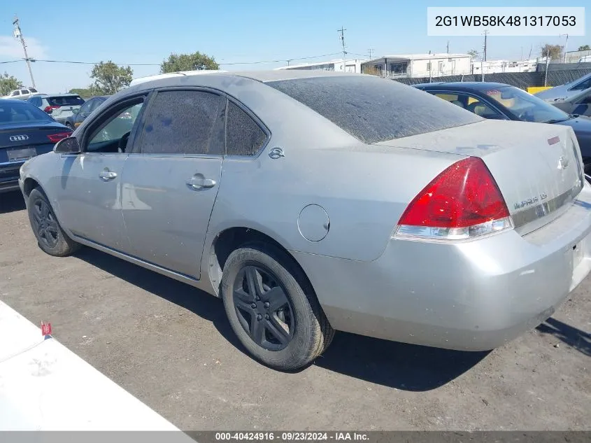 2G1WB58K481317053 2008 Chevrolet Impala Ls