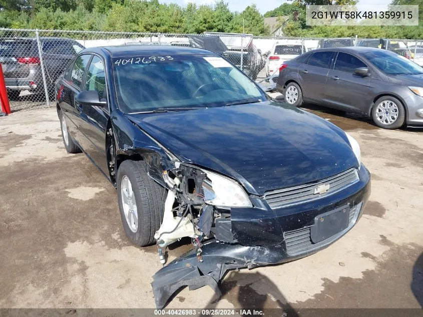 2008 Chevrolet Impala Lt VIN: 2G1WT58K481359915 Lot: 40426983