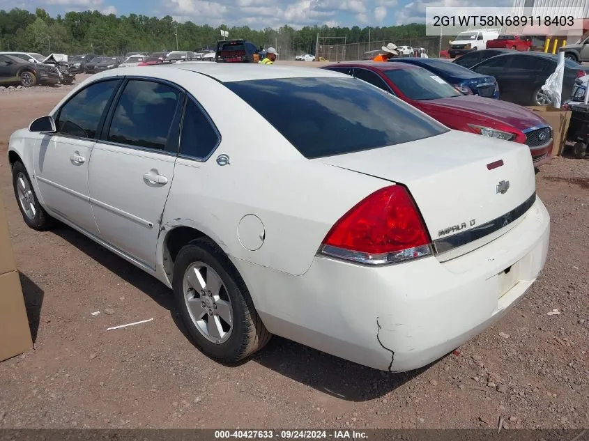 2G1WT58N689118403 2008 Chevrolet Impala Lt