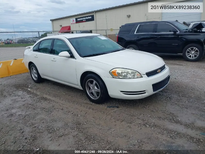 2008 Chevrolet Impala Ls VIN: 2G1WB58KX89238360 Lot: 40431248