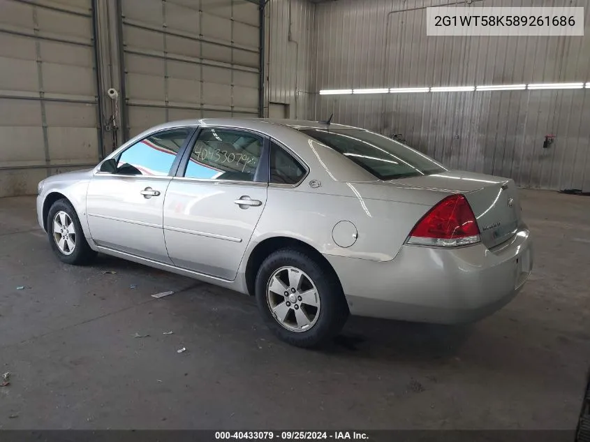 2008 Chevrolet Impala Lt VIN: 2G1WT58K589261686 Lot: 40433079