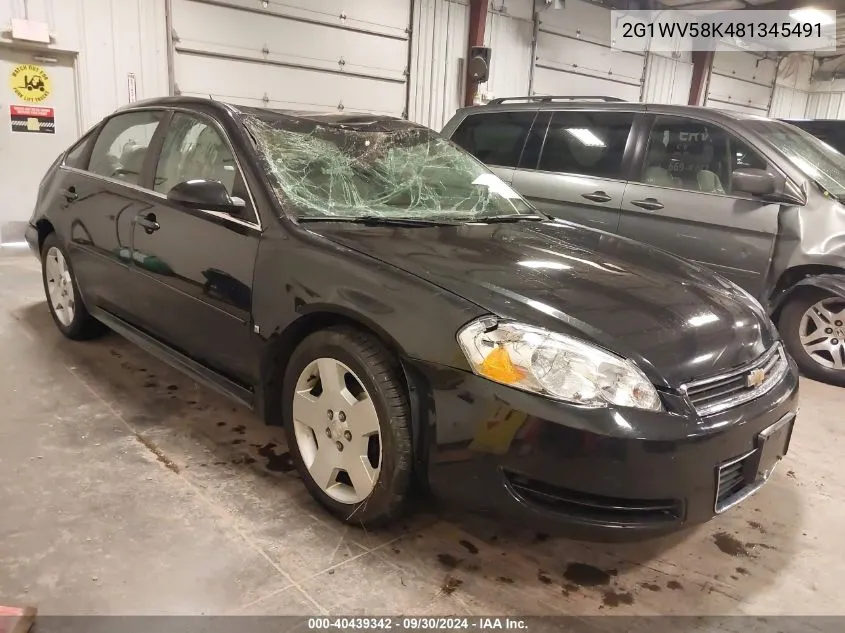 2008 Chevrolet Impala Lt VIN: 2G1WV58K481345491 Lot: 40439342