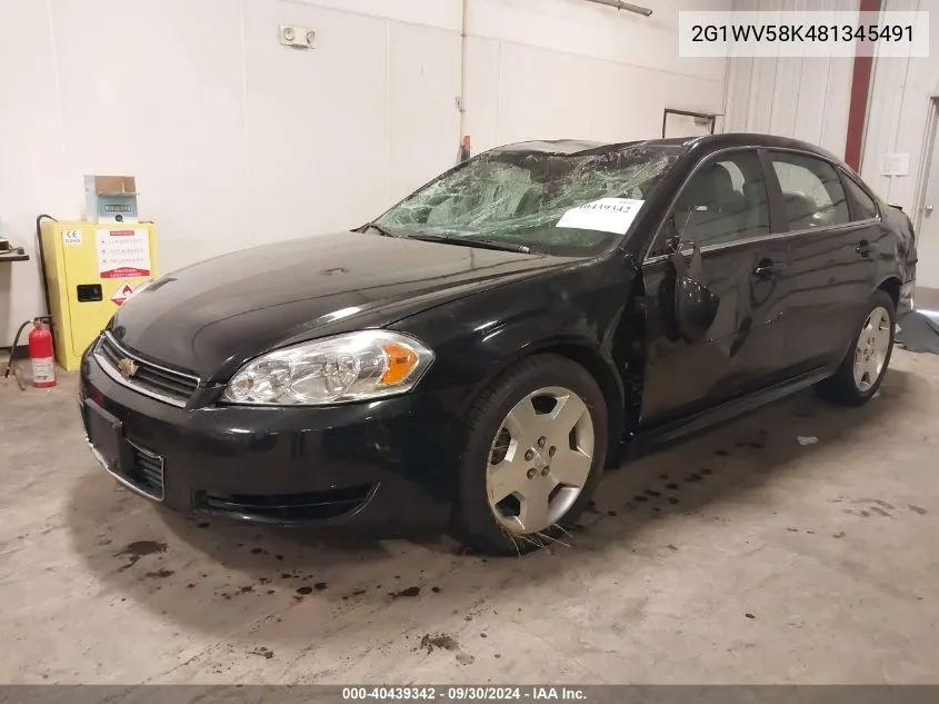 2008 Chevrolet Impala Lt VIN: 2G1WV58K481345491 Lot: 40439342