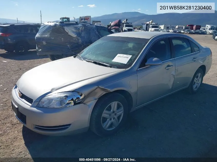 2008 Chevrolet Impala Ls VIN: 2G1WB58K281230400 Lot: 40451898