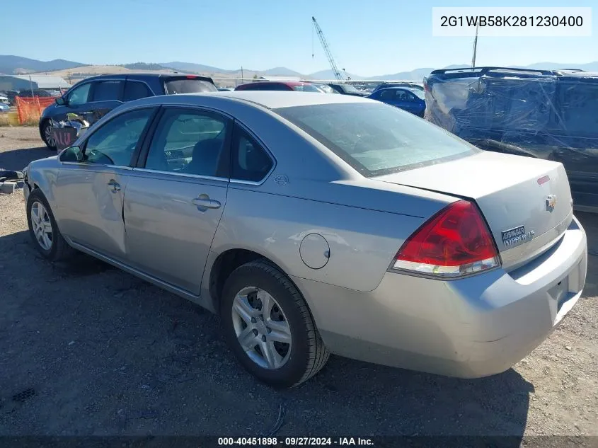 2G1WB58K281230400 2008 Chevrolet Impala Ls