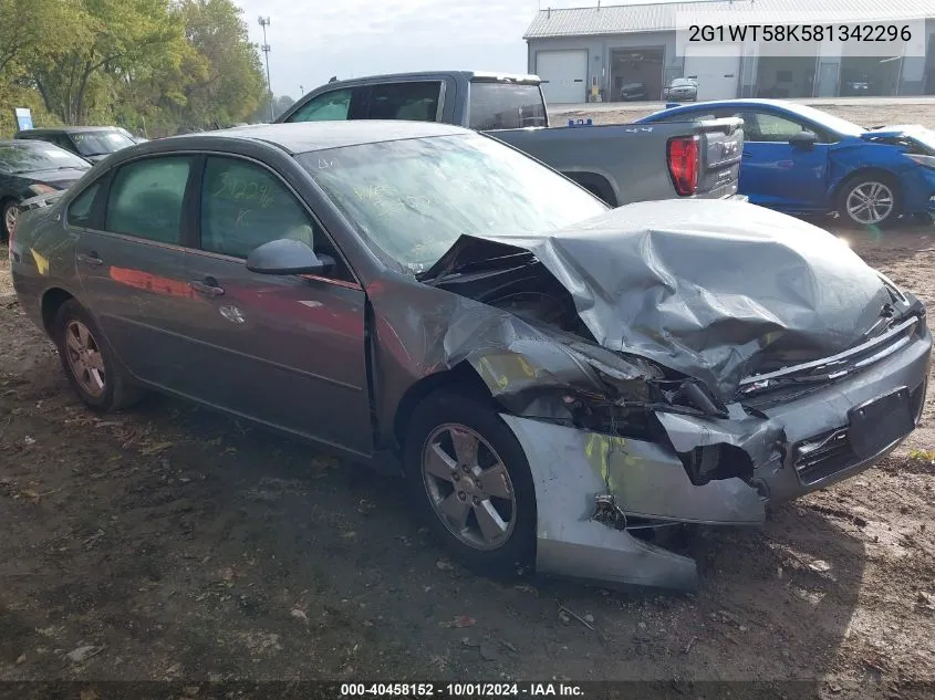 2008 Chevrolet Impala Lt VIN: 2G1WT58K581342296 Lot: 40458152