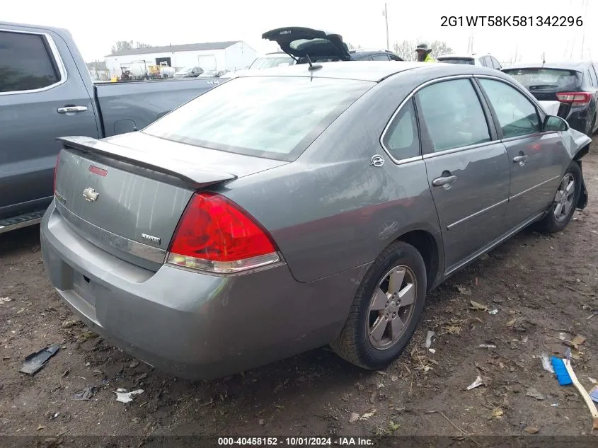 2G1WT58K581342296 2008 Chevrolet Impala Lt