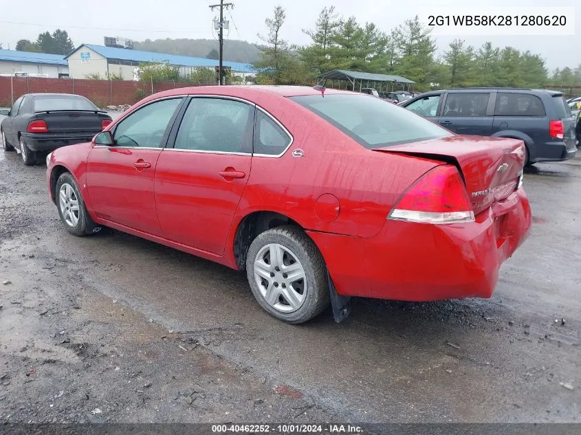 2008 Chevrolet Impala Ls VIN: 2G1WB58K281280620 Lot: 40462252