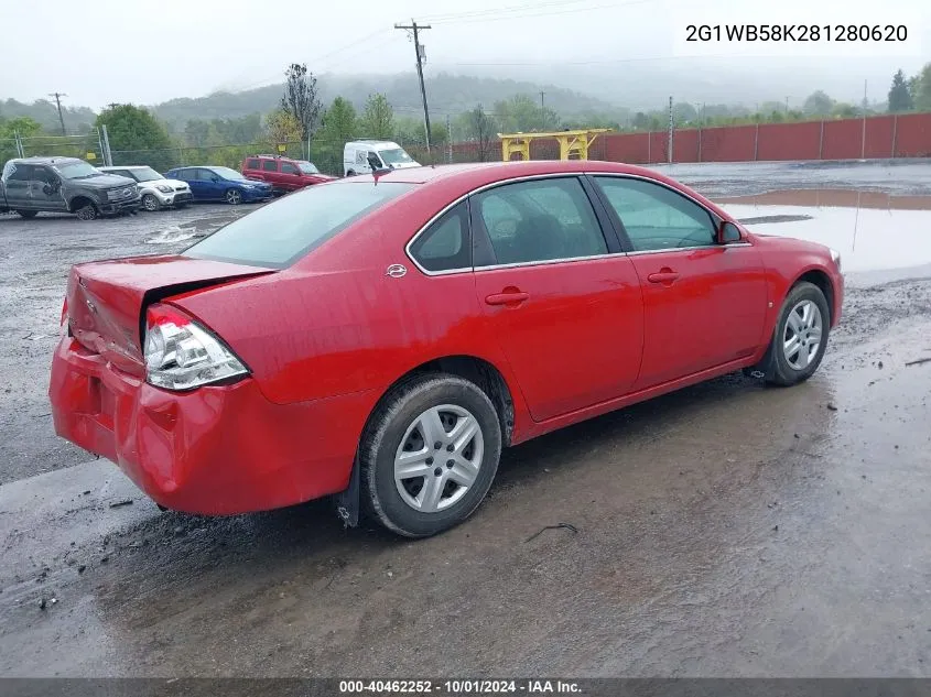 2008 Chevrolet Impala Ls VIN: 2G1WB58K281280620 Lot: 40462252