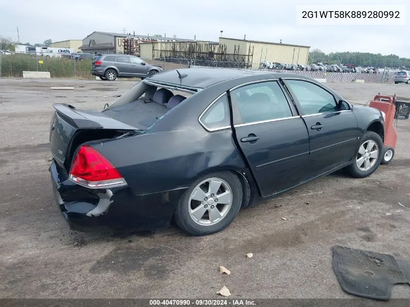 2008 Chevrolet Impala Lt VIN: 2G1WT58K889280992 Lot: 40470990