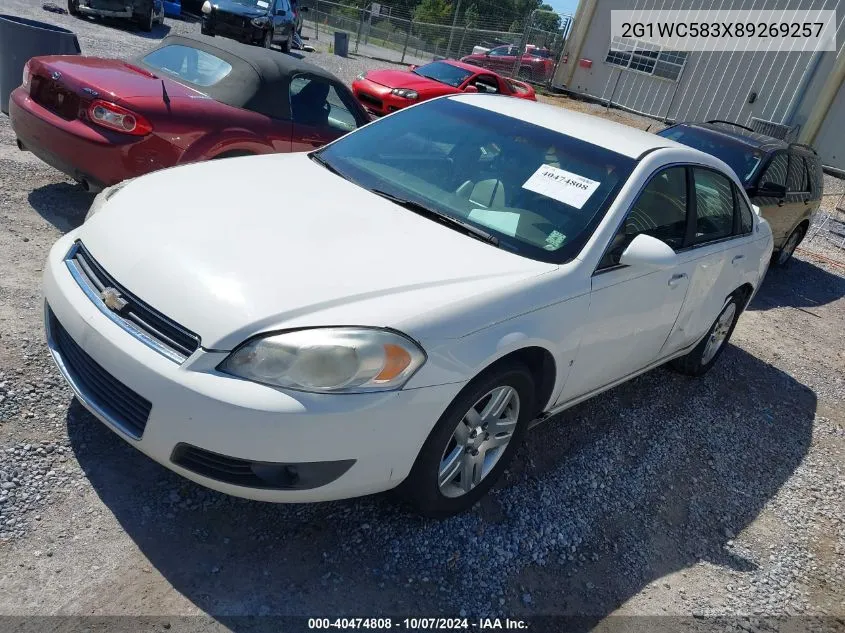 2008 Chevrolet Impala Lt VIN: 2G1WC583X89269257 Lot: 40474808