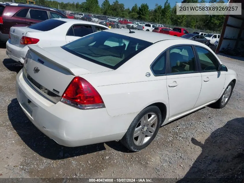 2008 Chevrolet Impala Lt VIN: 2G1WC583X89269257 Lot: 40474808