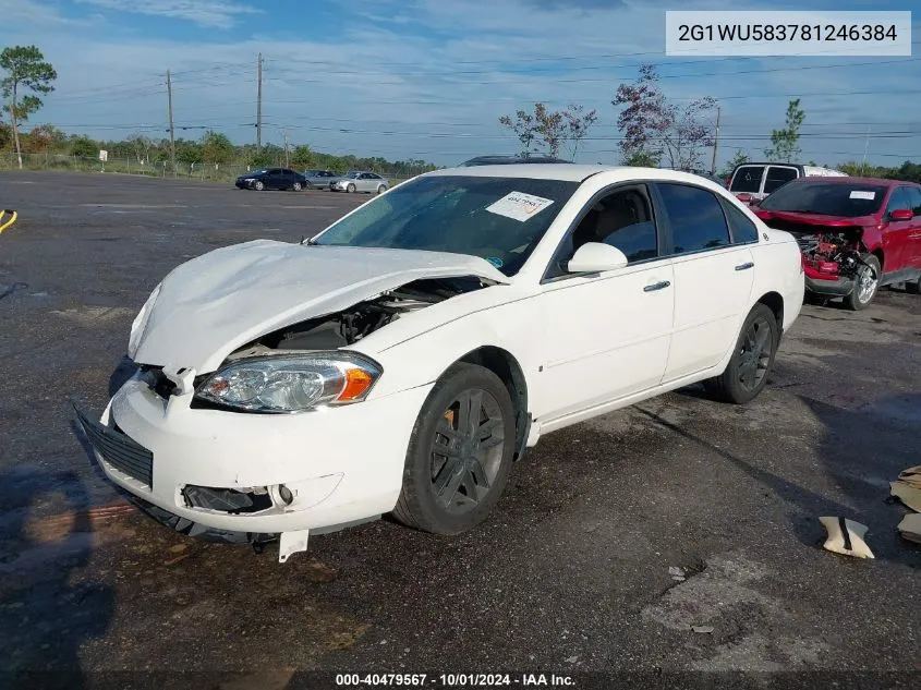 2008 Chevrolet Impala Ltz VIN: 2G1WU583781246384 Lot: 40479567