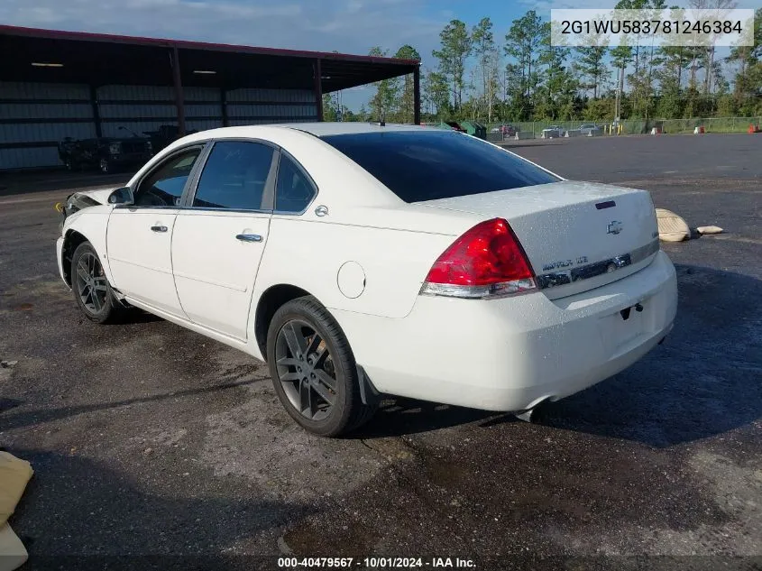 2008 Chevrolet Impala Ltz VIN: 2G1WU583781246384 Lot: 40479567