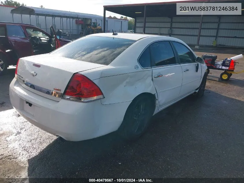 2008 Chevrolet Impala Ltz VIN: 2G1WU583781246384 Lot: 40479567