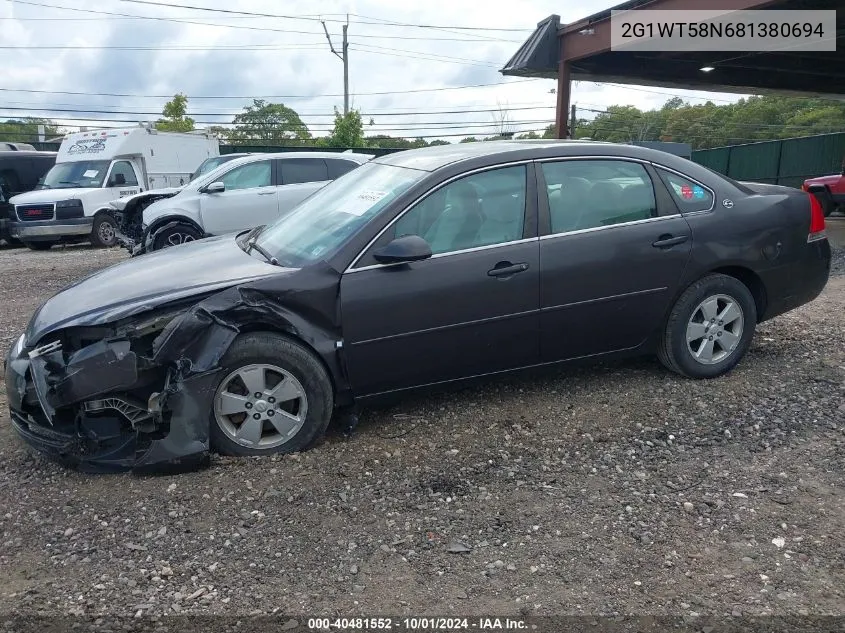 2G1WT58N681380694 2008 Chevrolet Impala Lt