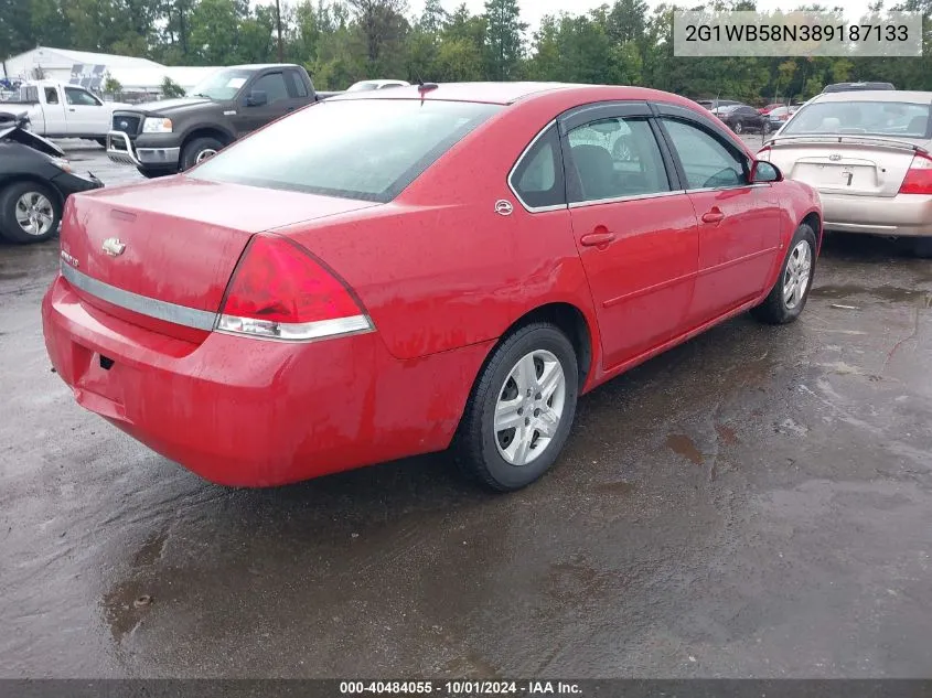 2G1WB58N389187133 2008 Chevrolet Impala Ls