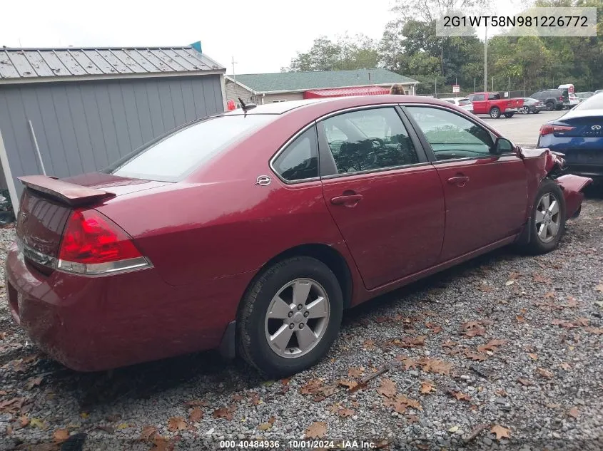 2G1WT58N981226772 2008 Chevrolet Impala Lt