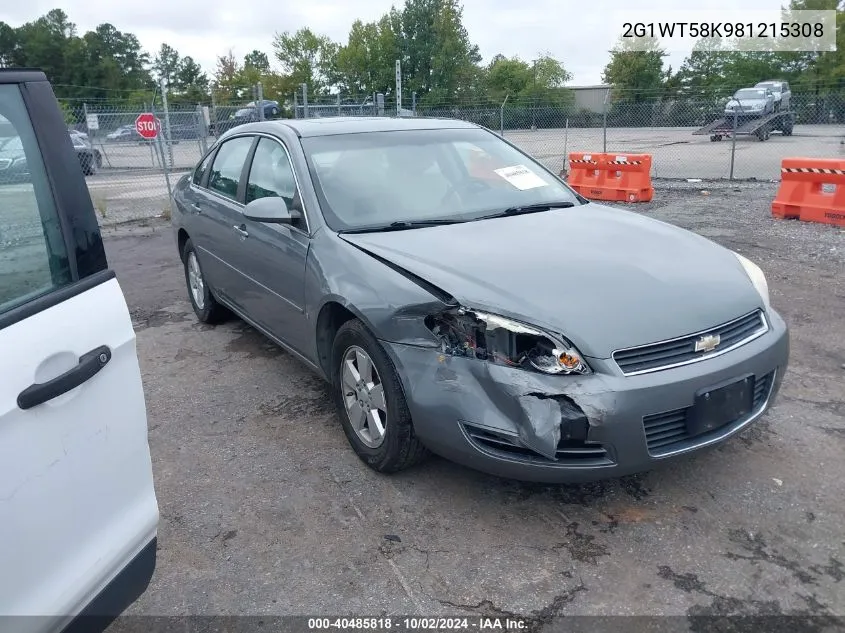 2008 Chevrolet Impala Lt VIN: 2G1WT58K981215308 Lot: 40485818