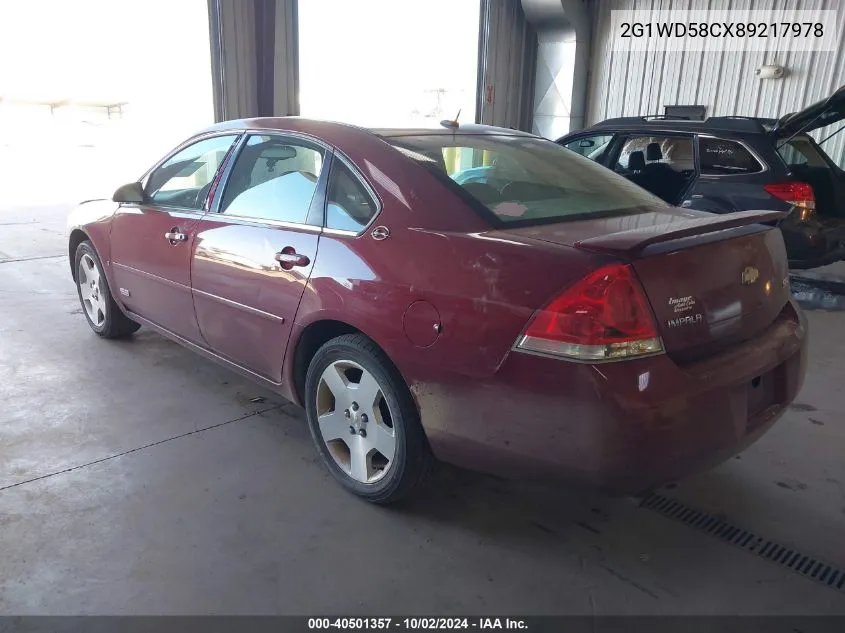 2008 Chevrolet Impala Ss VIN: 2G1WD58CX89217978 Lot: 40501357