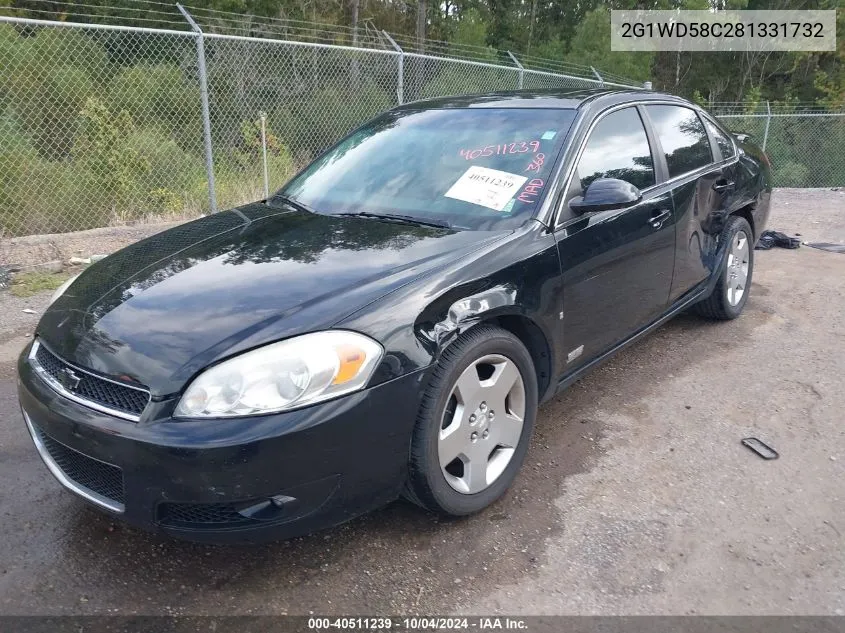 2008 Chevrolet Impala Ss VIN: 2G1WD58C281331732 Lot: 40511239