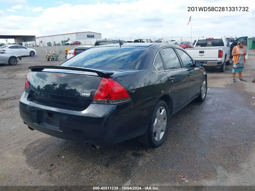 2008 Chevrolet Impala Ss VIN: 2G1WD58C281331732 Lot: 40511239