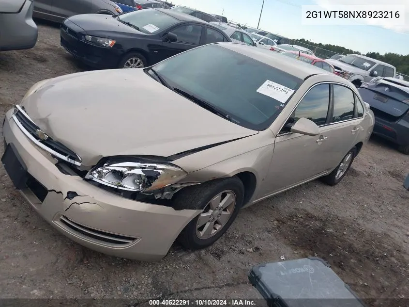 2008 Chevrolet Impala Lt VIN: 2G1WT58NX8923216 Lot: 40522291