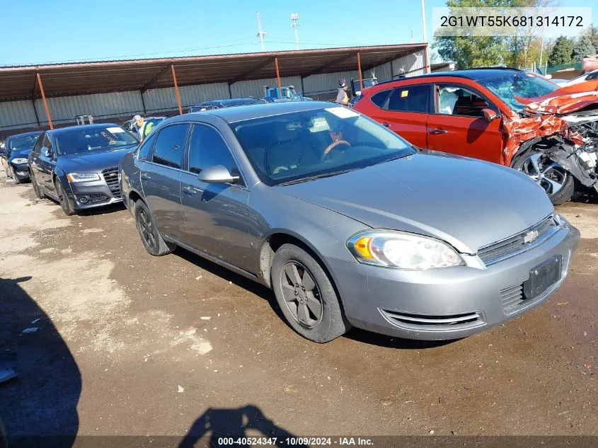 2G1WT55K681314172 2008 Chevrolet Impala Lt