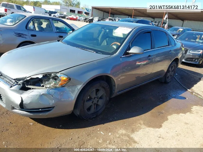 2008 Chevrolet Impala Lt VIN: 2G1WT55K681314172 Lot: 40524347