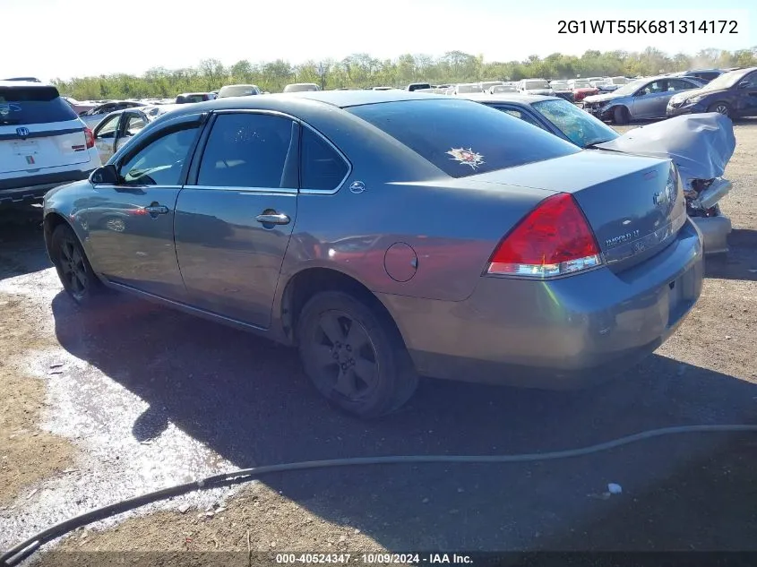 2G1WT55K681314172 2008 Chevrolet Impala Lt