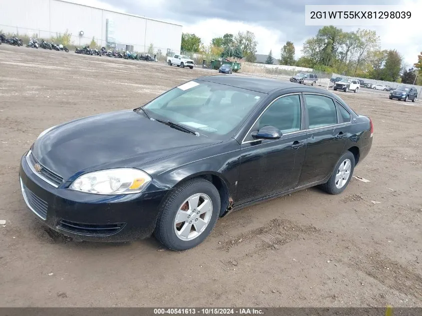 2008 Chevrolet Impala Lt VIN: 2G1WT55KX81298039 Lot: 40541613