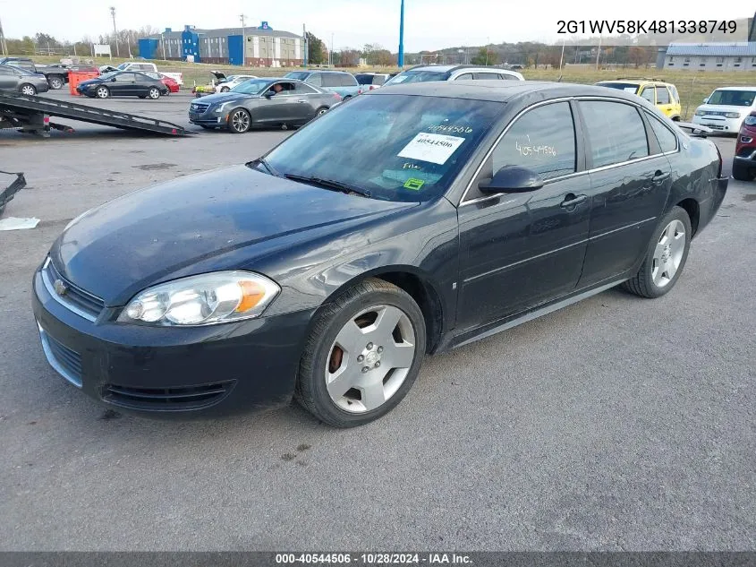 2008 Chevrolet Impala Lt VIN: 2G1WV58K481338749 Lot: 40544506