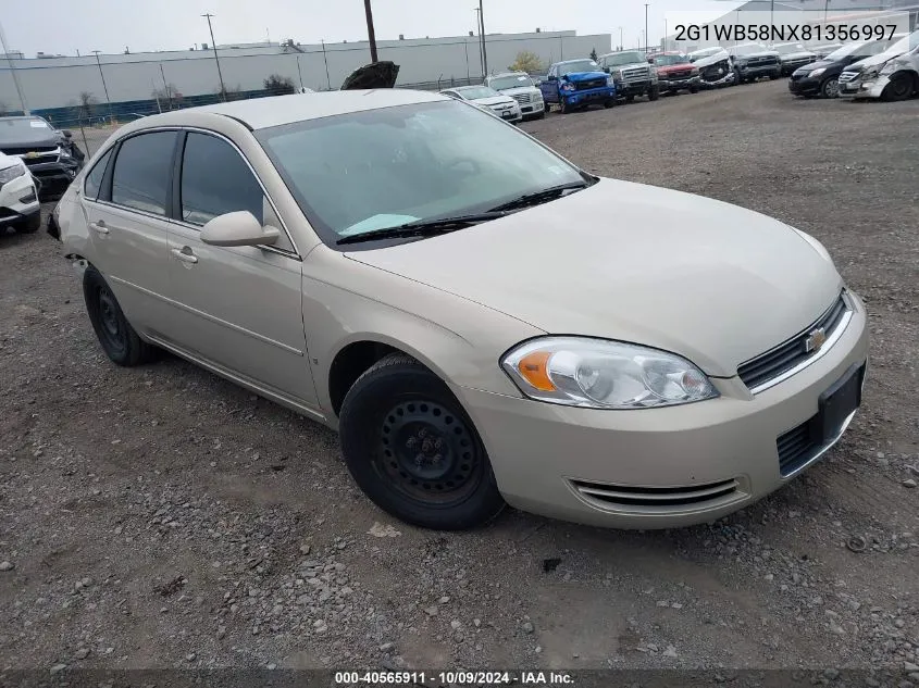 2G1WB58NX81356997 2008 Chevrolet Impala Ls