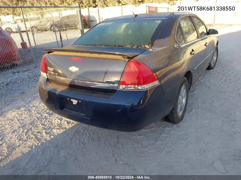 2008 Chevrolet Impala Lt VIN: 2G1WT58K681338550 Lot: 40585910